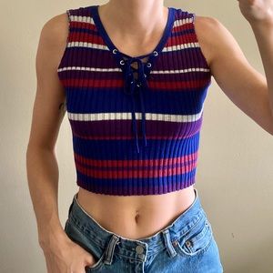 Arizona Jean Co. Striped Crop Top